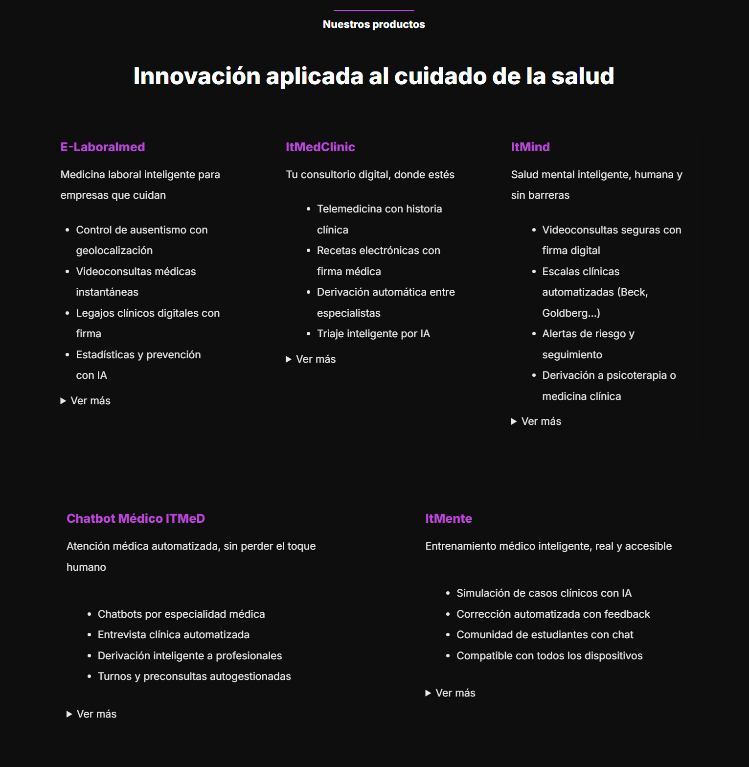 ITMeD — Productos y soluciones